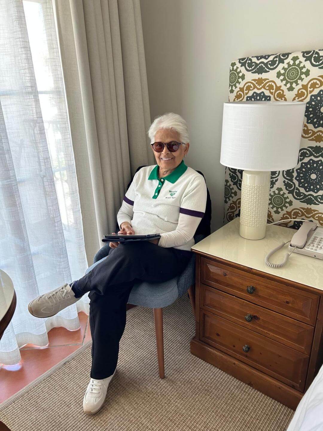 Older person sitting