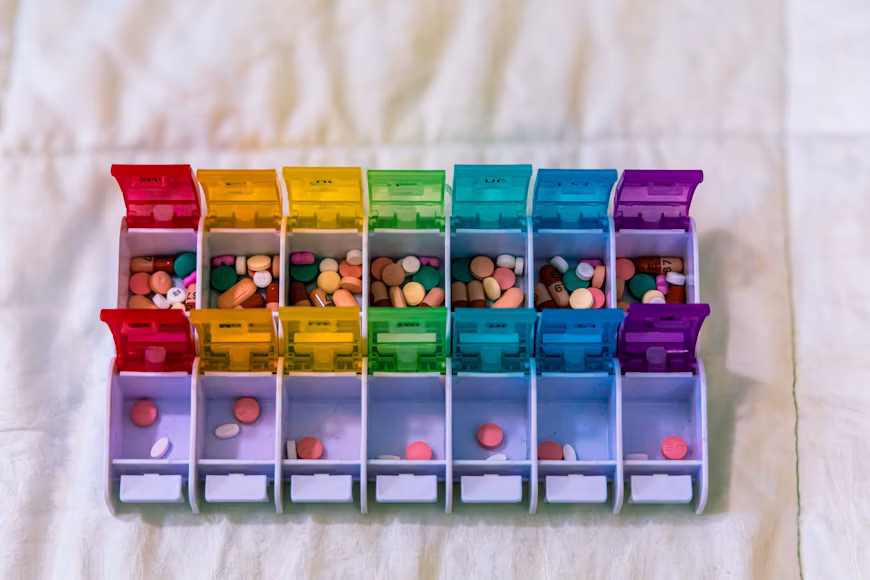Dosette box for organised medication
