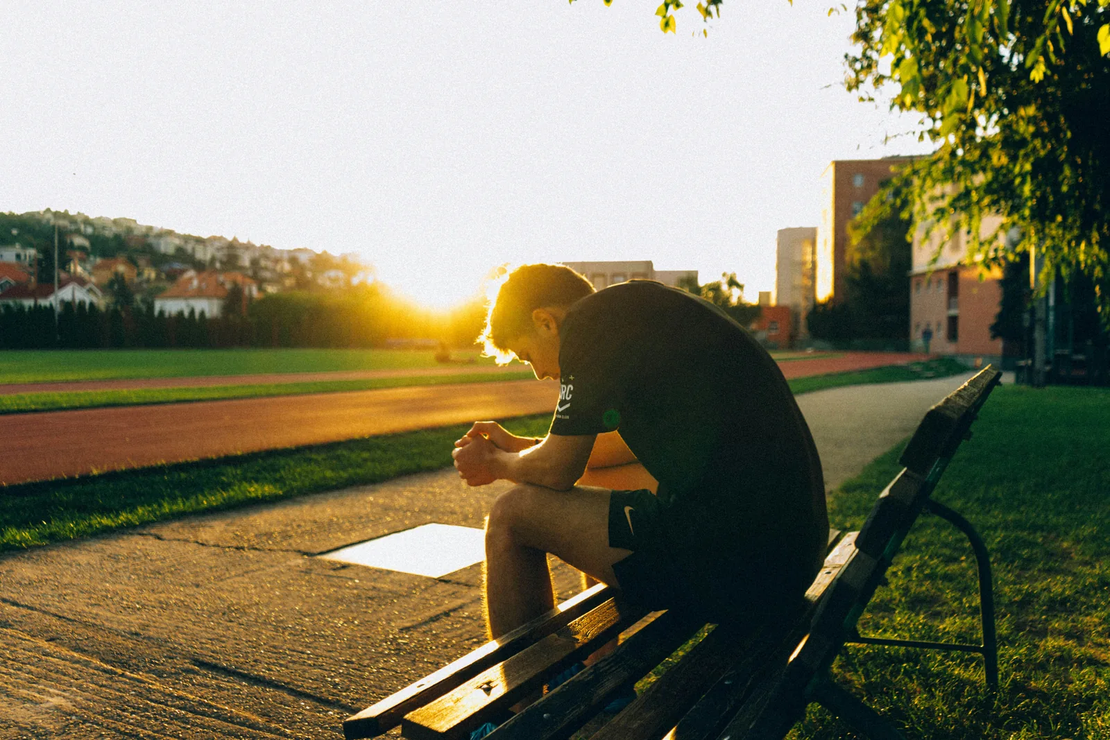 Man sitting on a bench